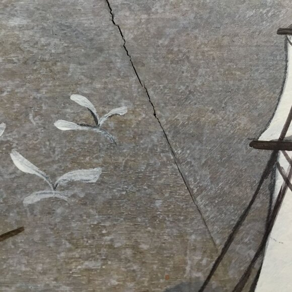 Hand-Painted Lighthouse Nautical Mirror 18x18 Folk Art Coastal Ship Wall Decor - Picture 5 of 10